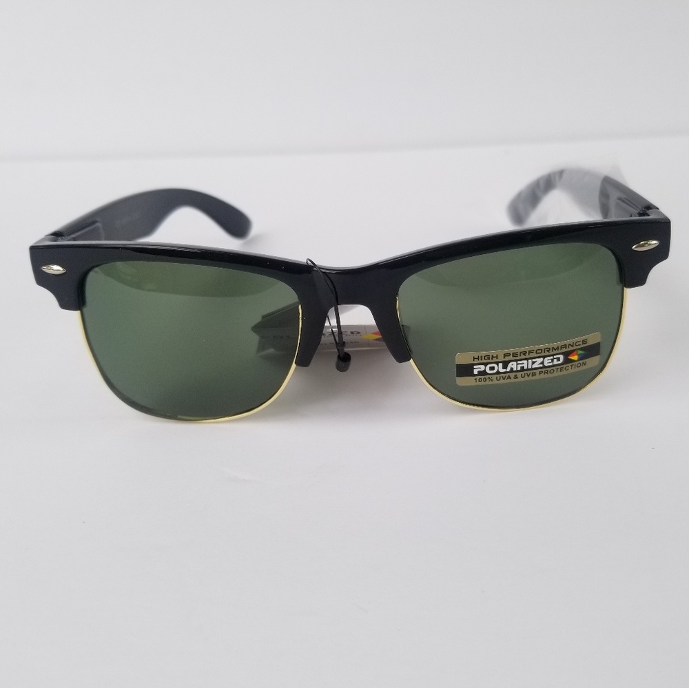 Vintage Retro Half Frame Fashion Sunglasses Black
